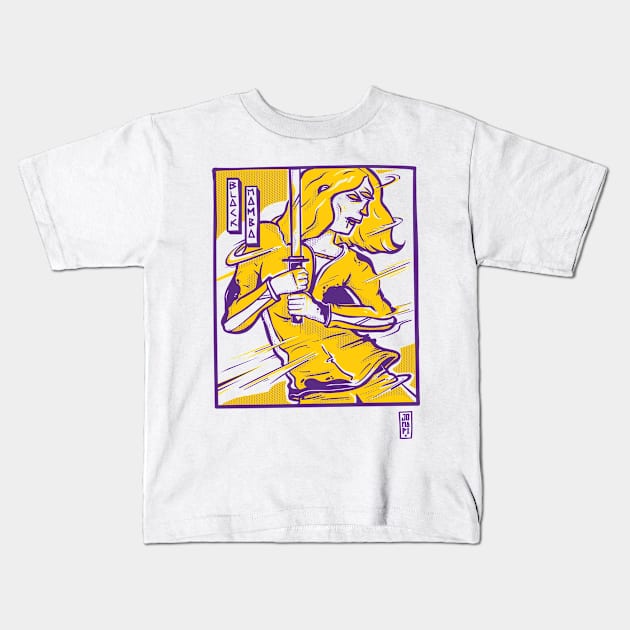 Black Mamba Kids T-Shirt by jomapi